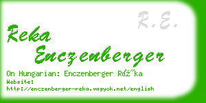 reka enczenberger business card